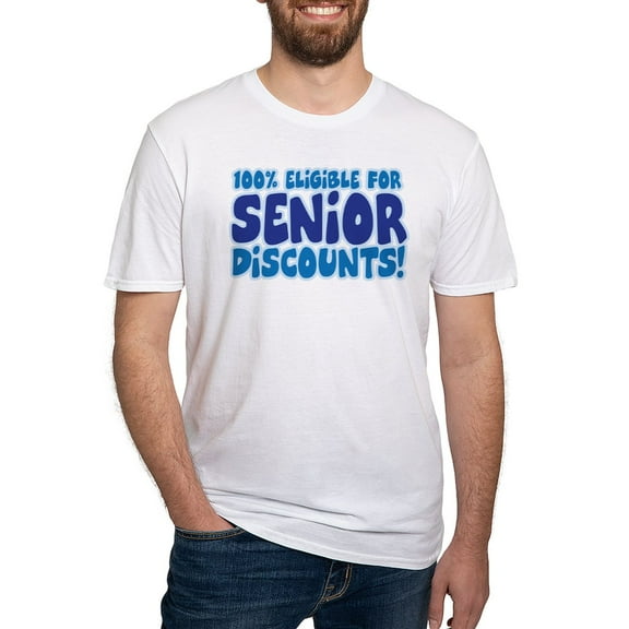 CafePress - ELIGIBLE FOR SENIOR DISCOUNTS! Fitted T Shirt - Fitted T-Shirt, Vintage Fit Soft Cotton Tee