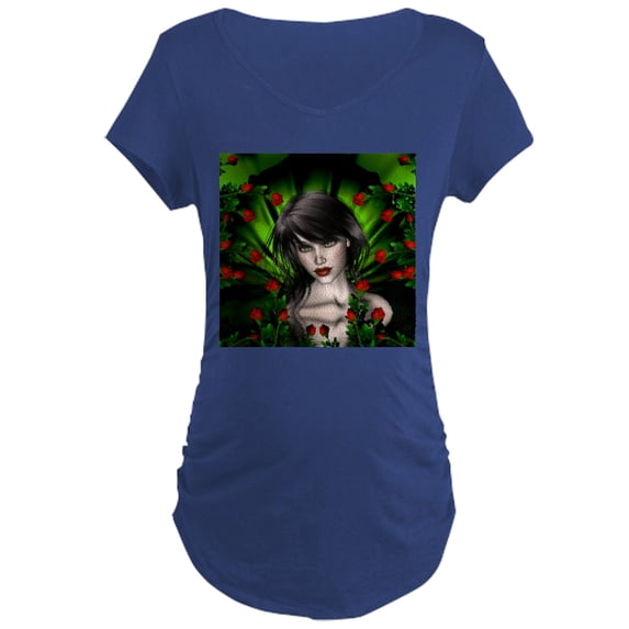 CafePress - EMERALD ROSE GARDEN Maternity Dark T Shirt - Maternity Dark T-Shirt