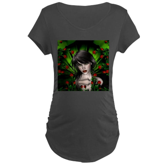 CafePress - EMERALD ROSE GARDEN Maternity Dark T Shirt - Maternity Dark T-Shirt