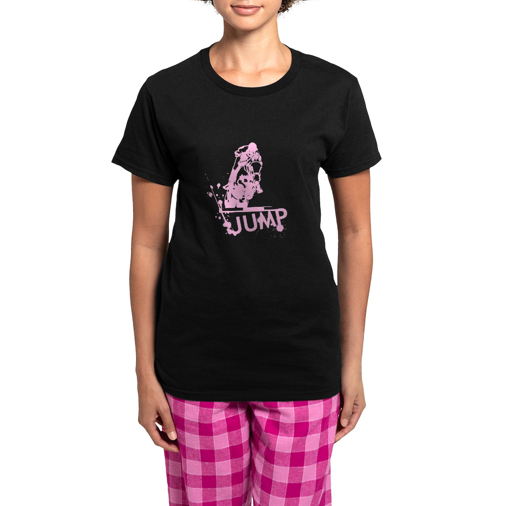 CafePress - EQUESTRIAN JUMP Women's Dark Pajamas - Women's Short Sleeve Print T-Shirt and Pants Dark Cotton Pajama Set