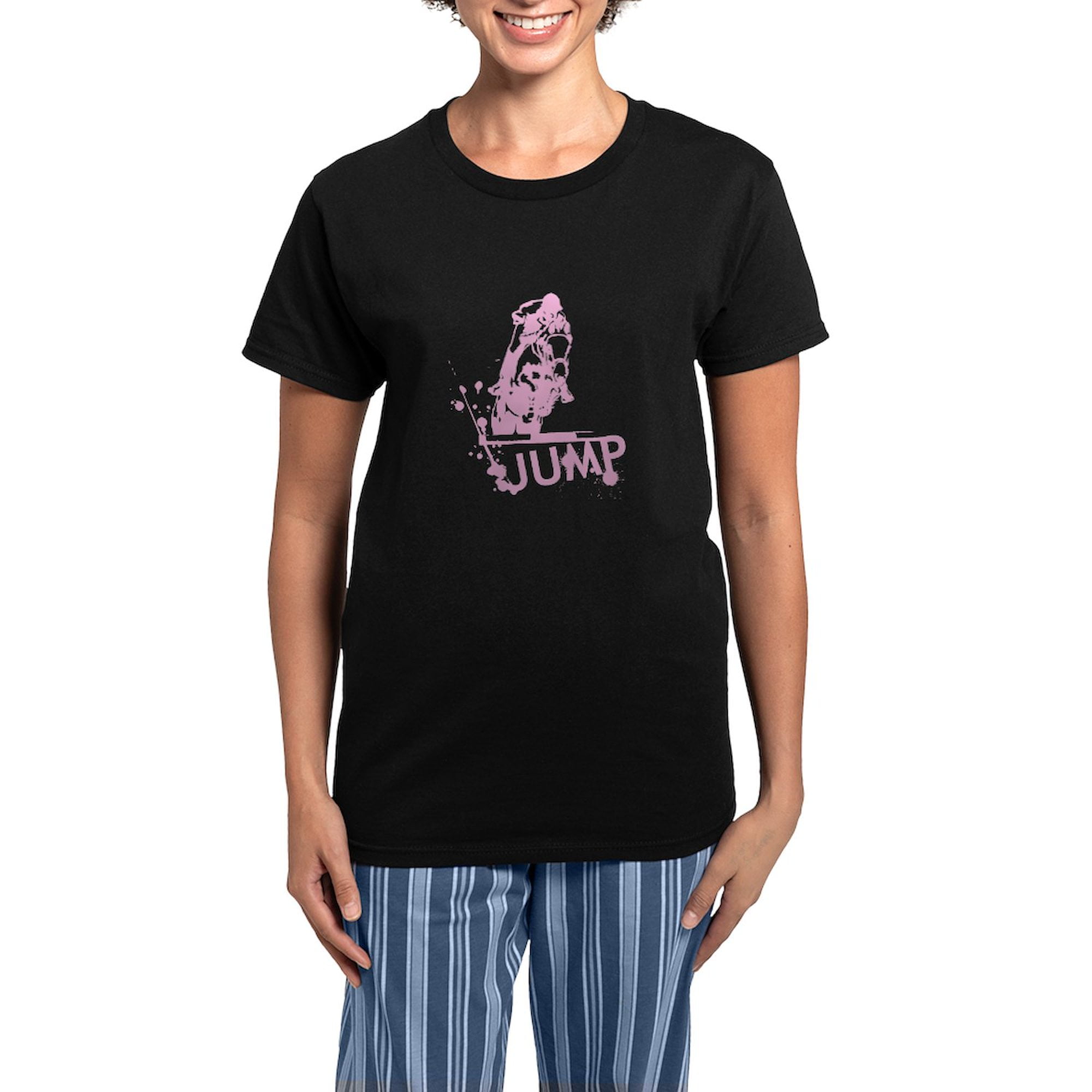 CafePress - EQUESTRIAN JUMP Women's Dark Pajamas - Women's Short Sleeve Print T-Shirt and Pants Dark Cotton Pajama Set