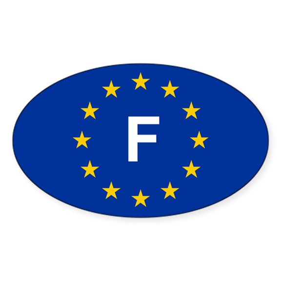 CafePress - EU France - Sticker (Oval)