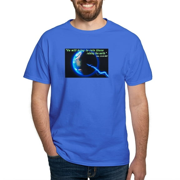 CafePress - Earth Bring To Ruin Dark T Shirt - Men's Classic Graphic Cotton T-Shirt