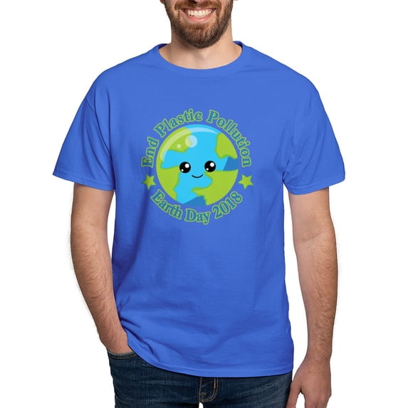 CafePress - Earth Day 2018 | End Plastic Pollution T Shirt - Men's Classic Graphic Cotton T-Shirt