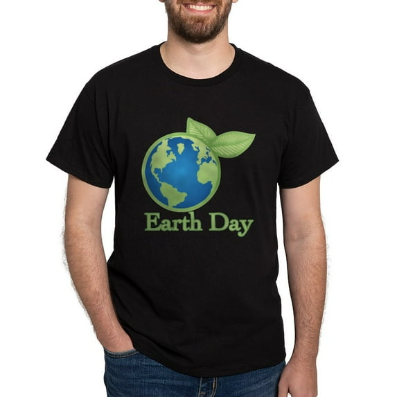 CafePress - Earth Day Dark T Shirt - Men's Classic Graphic Cotton T-Shirt