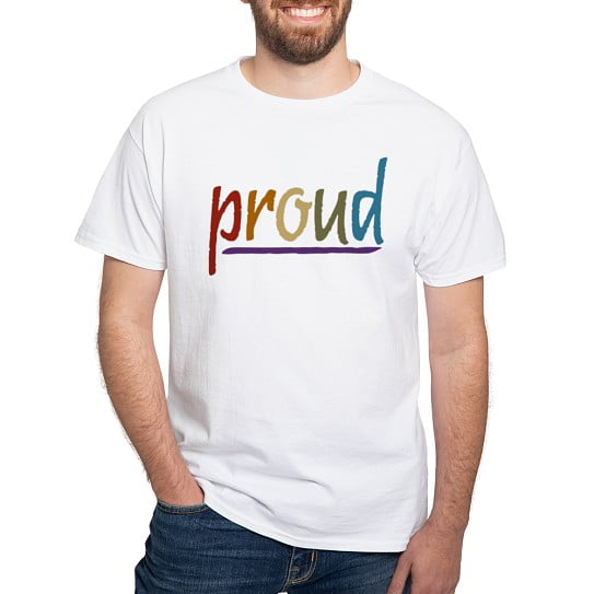 CafePress - Earth Pride White T Shirt - Men's Classic Cotton T-Shirts