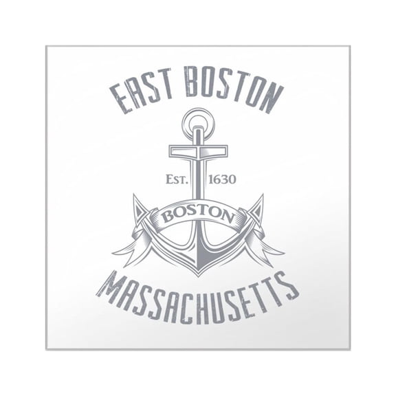 CafePress - East Boston, MA Square Sticker 3 X 3 - Square Sticker 3" x 3"