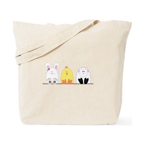 CafePress - Easter Animal Border Tote Bag - Unisex Canvas Tote Bag, Beige, 1-Piece