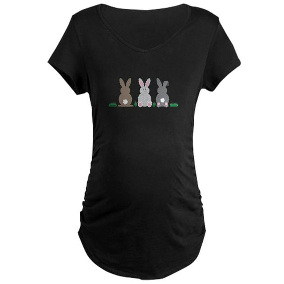 CafePress - Easter Bunnies Maternity T Shirt - Maternity Dark T-Shirt