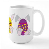 CafePress - Easter Bunny Eggs Large Mug - 15 oz Ceramic Large White Novelty Mug