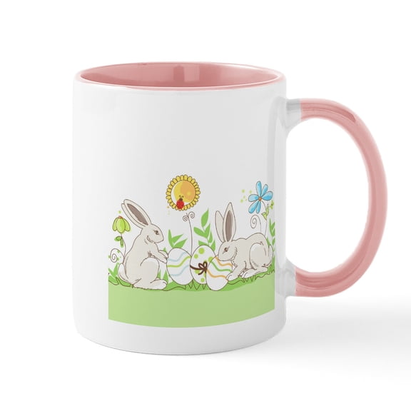 CafePress - Easter Bunny Mug - 11 oz Ceramic Mug - Novelty Coffee Tea Cup
