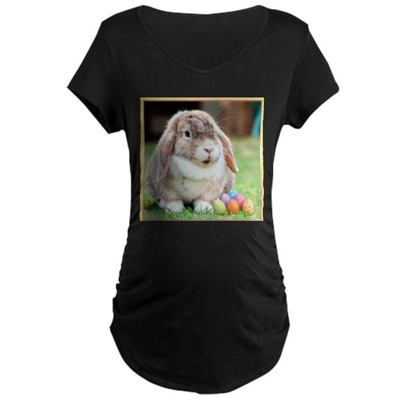 CafePress - Easter Bunny Rabbit Maternity T Shirt - Maternity Dark T-Shirt