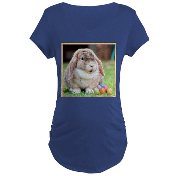 CafePress - Easter Bunny Rabbit Maternity T Shirt - Maternity Dark T-Shirt