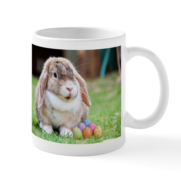 CafePress - Easter Bunny Rabbit Mugs - 11 oz Ceramic Mug - Novelty Coffee Tea Cup