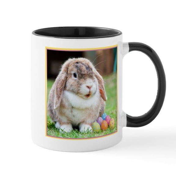 CafePress - Easter Bunny Rabbit Mugs - 11 oz Ceramic Mug - Novelty Coffee Tea Cup