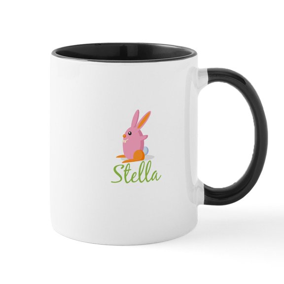 CafePress - Easter Bunny Stella Mug - 11 oz Ceramic Mug - Novelty Coffee Tea Cup
