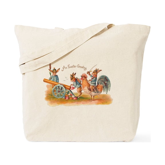 CafePress - Easter Bunny War Vintage Tote Bag - Unisex Canvas Tote Bag, Beige, 1-Piece