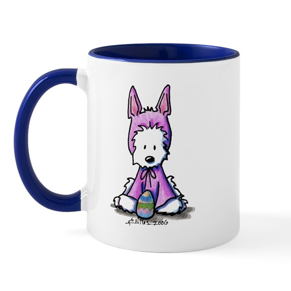 CafePress - Easter Bunny Westie Mug - 11 oz Ceramic Mug - Novelty Coffee Tea Cup