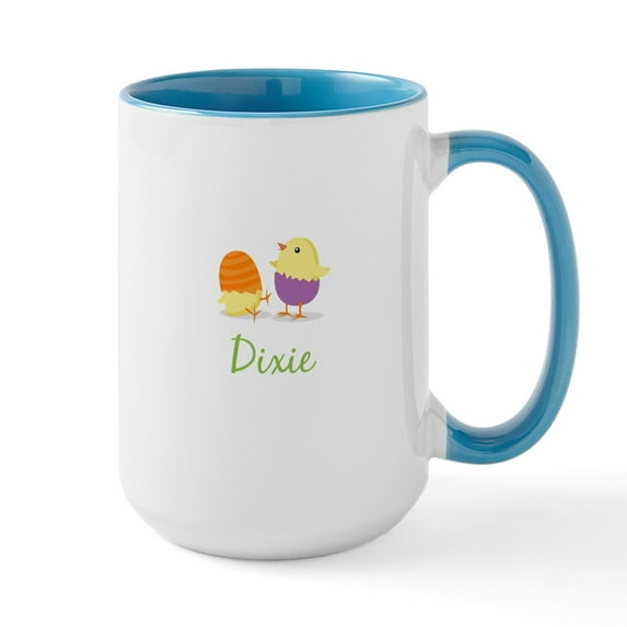 CafePress - Easter Chick Dixie Mug - 15 oz Ceramic Large White Novelty Mug