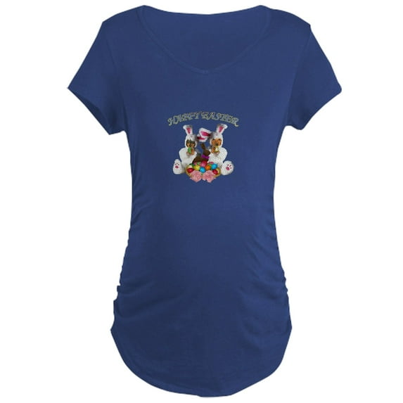 CafePress - Easter Doxies Maternity Dark T Shirt - Maternity Dark T-Shirt