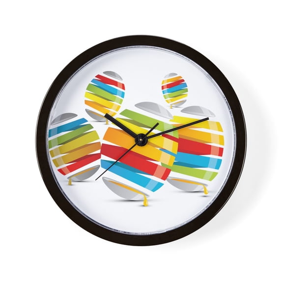 CafePress - Easter Egg Abstract - 10" Quartz Analog Battery-Powered Modern Wall Clock, Unique
