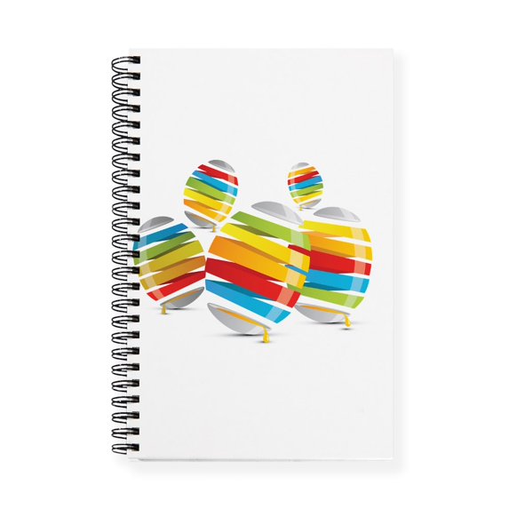 CafePress - Easter Egg Abstract - Spiral Bound Journal Notebook, Personal Diary Graph