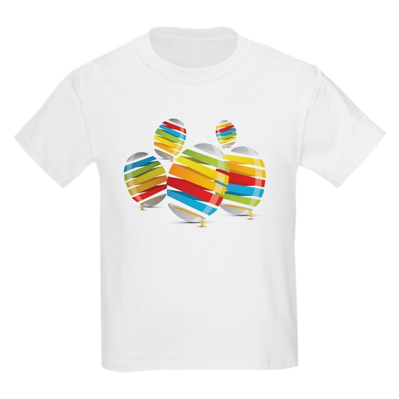CafePress - Easter Egg Abstract T Shirt - Light Classic Kids Graphic, Short Sleeve T-Shirt, Sizes XS-XL