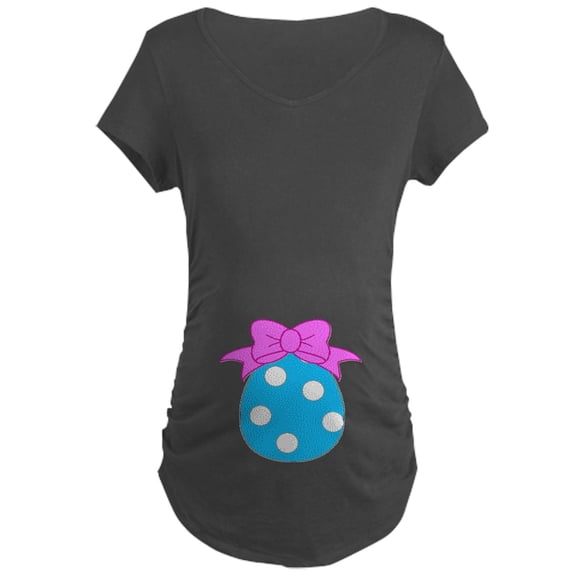 CafePress - Easter Egg Baby Maternity T Shirt - Maternity Dark T-Shirt