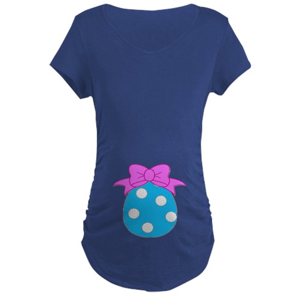 CafePress - Easter Egg Baby Maternity T Shirt - Maternity Dark T-Shirt