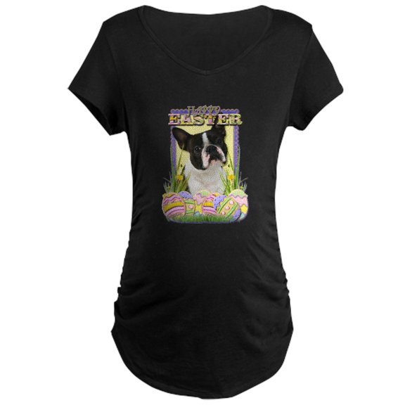 CafePress - Easter Egg Cookies Boston Maternity Dark T Shirt - Maternity Dark T-Shirt