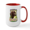 thumbnail image 1 of CafePress - Easter Egg Cookies Irish Setter Large Mug - 15 oz Ceramic Large White Novelty Mug, 1 of 4