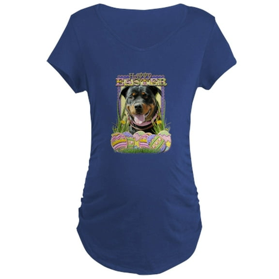 CafePress - Easter Egg Cookies Rottie Maternity Dark T Shirt - Maternity Dark T-Shirt