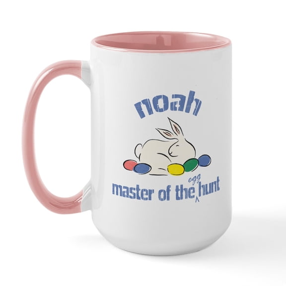 CafePress - Easter Egg Hunt Noah Large Mug - 15 oz Ceramic Large White Novelty Mug