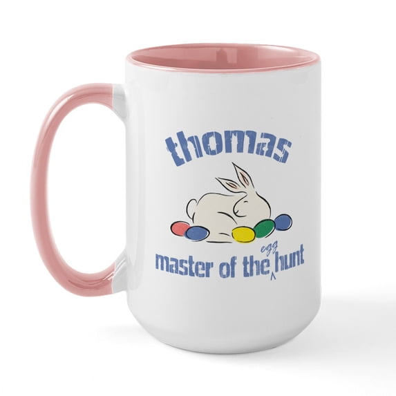 CafePress - Easter Egg Hunt Thomas Large Mug - 15 oz Ceramic Large White Novelty Mug