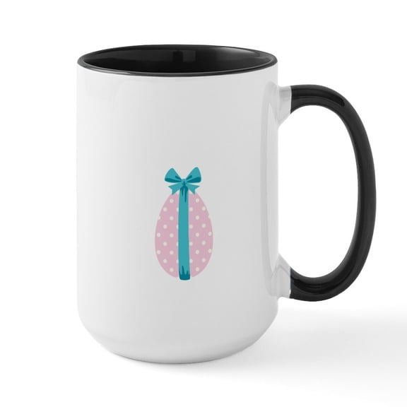 CafePress - Easter Egg Mugs - 15 oz Ceramic Large White Novelty Mug
