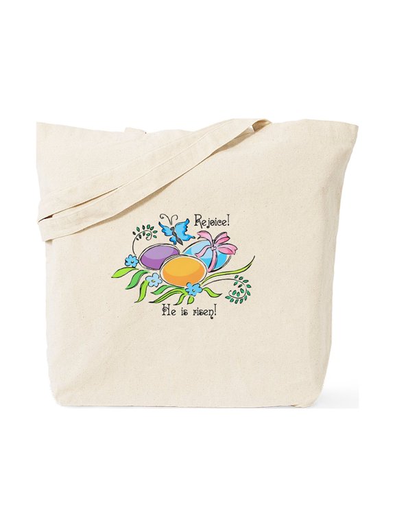 - Easter Egg Rejoice Goodie Bag - Unisex Canvas Tote Bag, Beige, 1-Piece