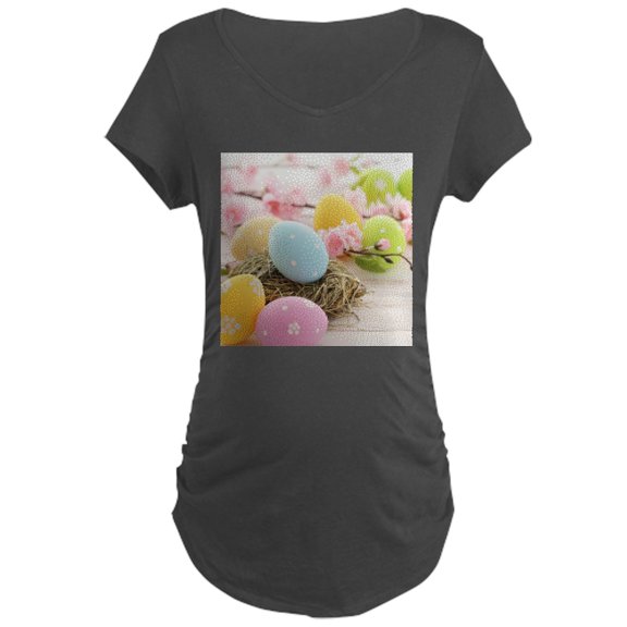 CafePress - Easter Eggs Maternity Dark T Shirt - Maternity Dark T-Shirt