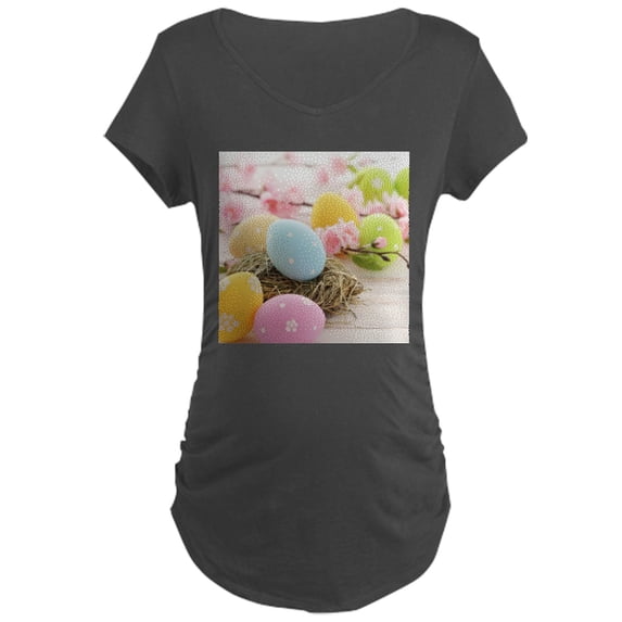 CafePress - Easter Eggs Maternity Dark T Shirt - Maternity Dark T-Shirt