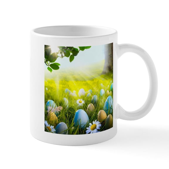 CafePress - Easter Eggs Mug - 11 oz Ceramic Mug - Novelty Coffee Tea Cup