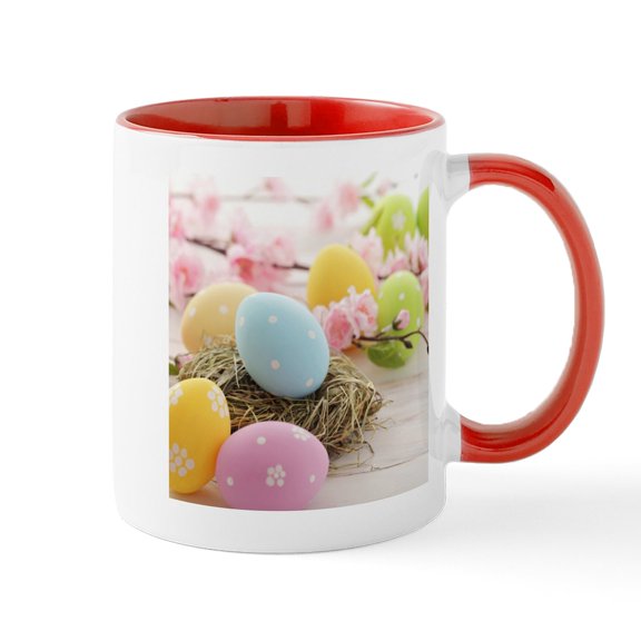 CafePress - Easter Eggs Mug - 11 oz Ceramic Mug - Novelty Coffee Tea Cup