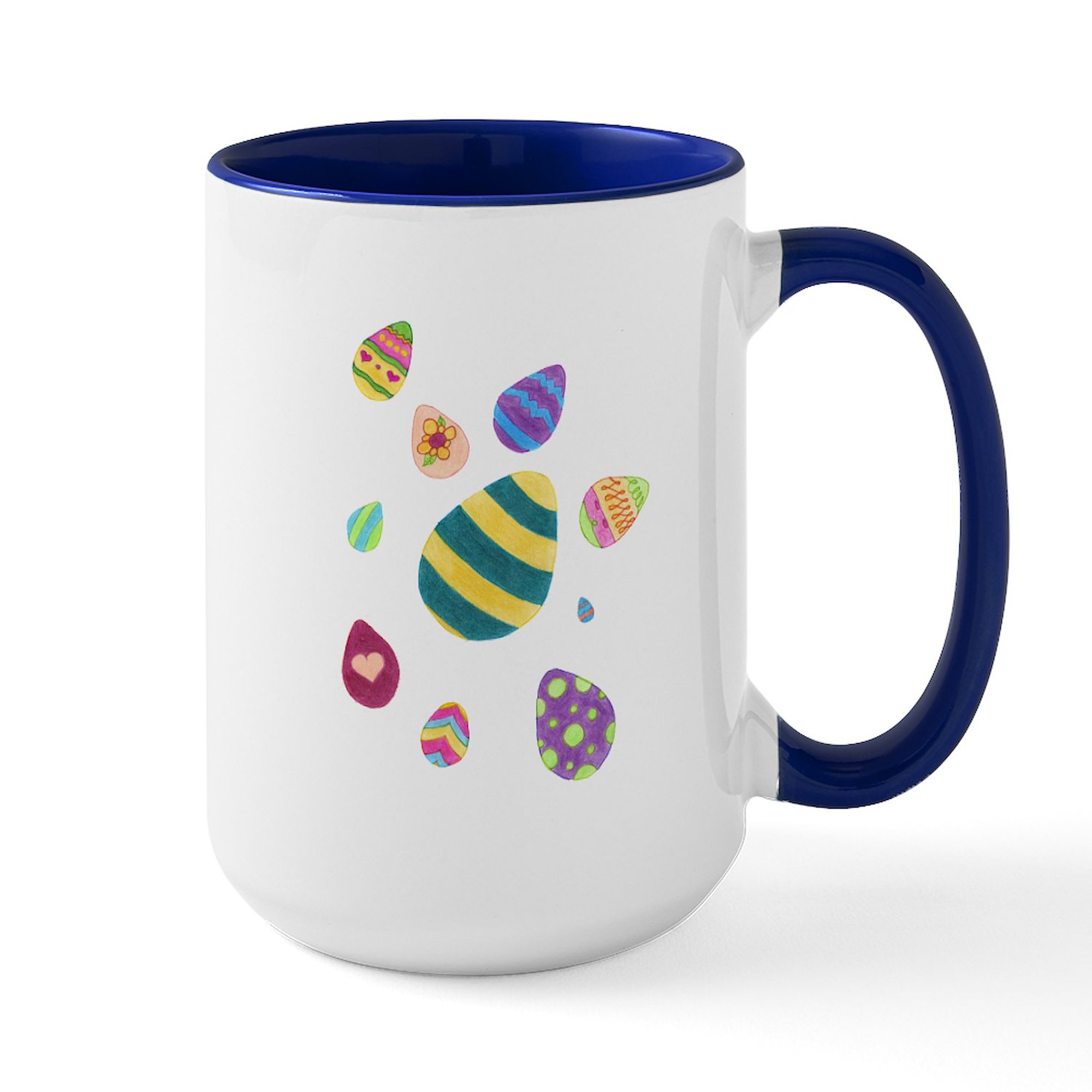 CafePress Easter Eggs Mugs 15 oz Ceramic Large White Nolvety Mug