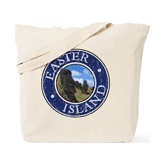 CafePress - Easter Island Distressed Tote Bag - Unisex Canvas Tote Bag, Beige, 1-Piece