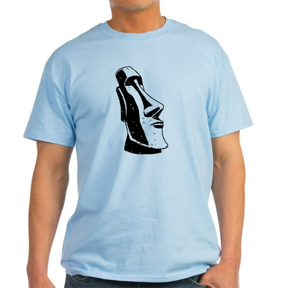 CafePress - Easter Island Head Light T Shirt - Men's Classic Graphic T-Shirt