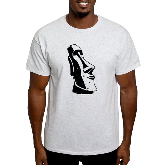 CafePress - Easter Island Head Light T Shirt - Men's Classic Graphic T-Shirt