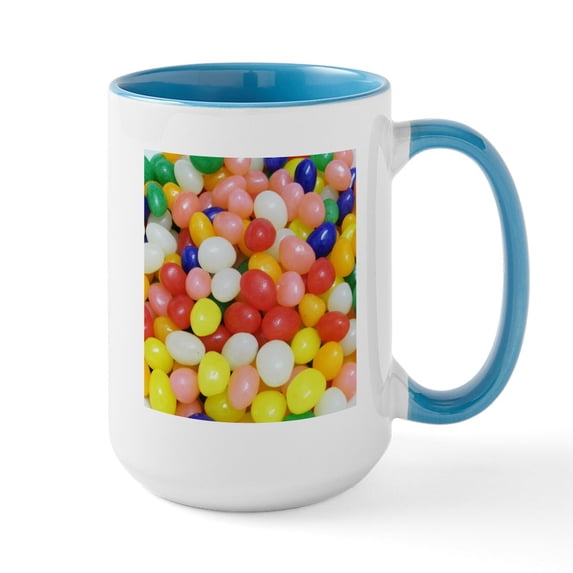 CafePress - Easter Jelly Beans Photog - 15 oz Ceramic Large White Novelty Mug