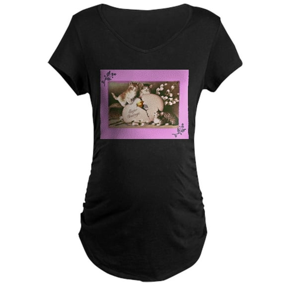 CafePress - Easter Kittens Maternity Dark T Shirt - Maternity Dark T-Shirt