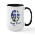 thumbnail image 1 of CafePress - Easter Lily Cross Large Mug - 15 oz Ceramic Large White Novelty Mug, 1 of 4