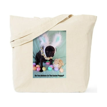 CafePress - Easter Puggy Tote Bag - Unisex Canvas Tote Bag, Beige, 1-Piece