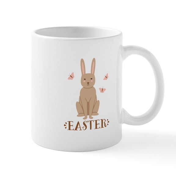 CafePress - Easter Rabbit Mugs - 11 oz Ceramic Mug - Novelty Coffee Tea Cup