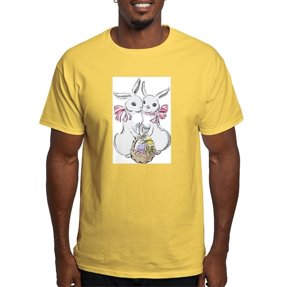 CafePress - Easter Rabbits Ash Grey T Shirt - Men's Classic Graphic T-Shirt
